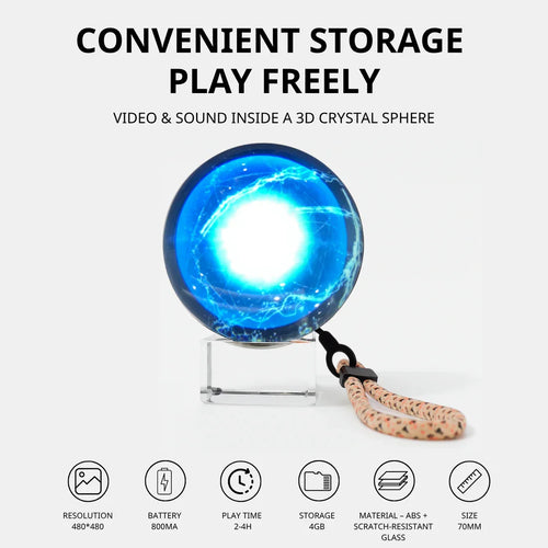 Customizable Video Crystal Sphere